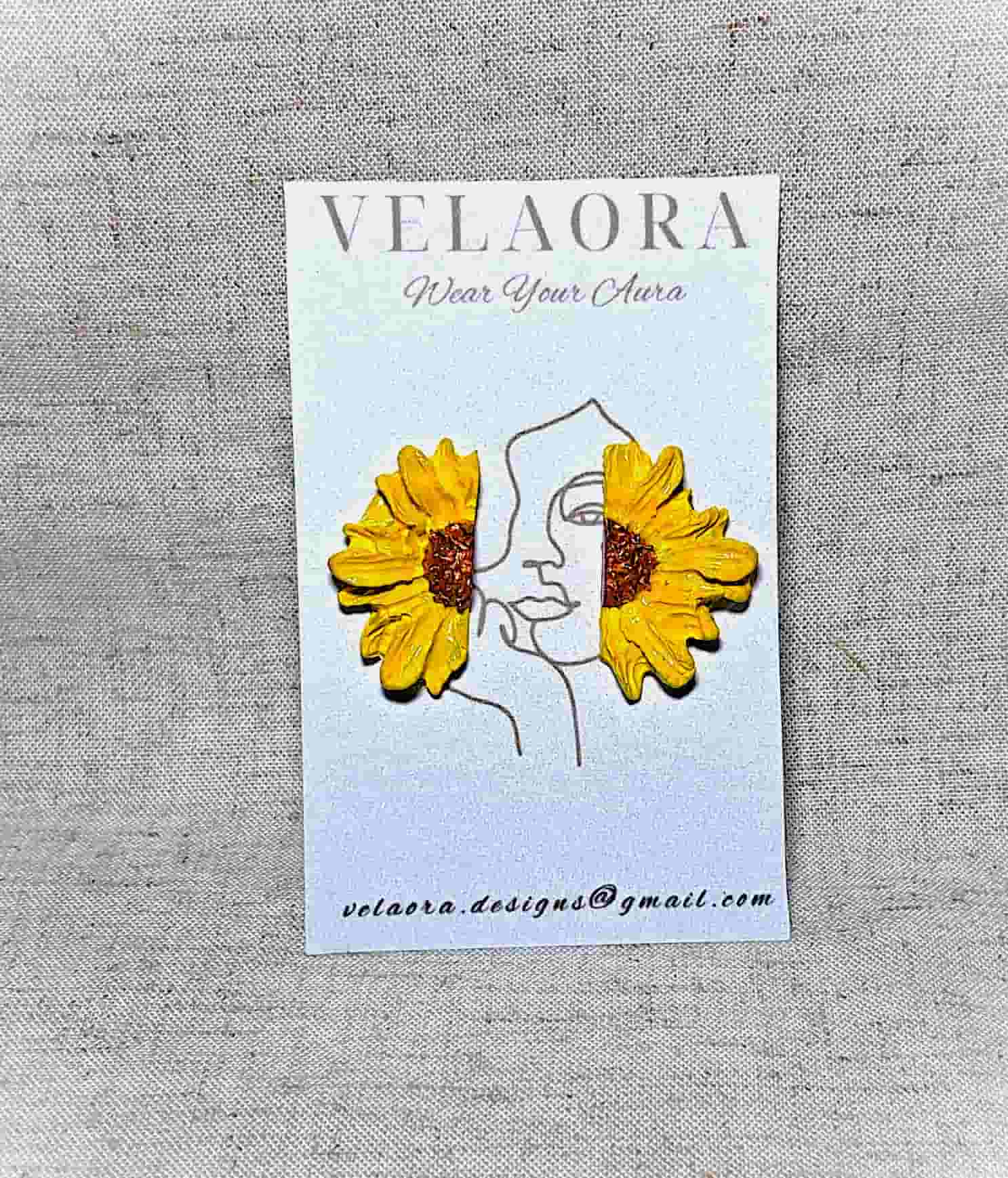 half sunflower by Velaora Jewels